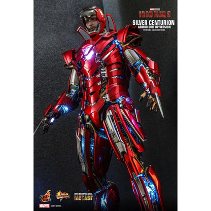 Hot Toys Iron Man 3 Silver Centurion Armor Suit Up 1:6 Scale Collectable Action Figure