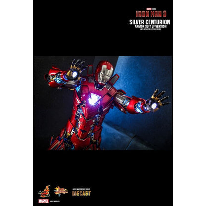 Hot Toys Iron Man 3 Silver Centurion Armor Suit Up 1:6 Scale Collectable Action Figure