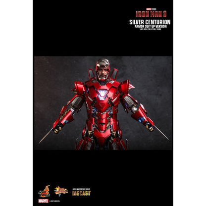 Hot Toys Iron Man 3 Silver Centurion Armor Suit Up 1:6 Scale Collectable Action Figure