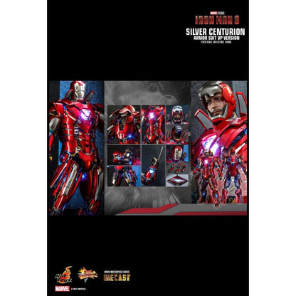 Hot Toys Iron Man 3 Silver Centurion Armor Suit Up 1:6 Scale Collectable Action Figure
