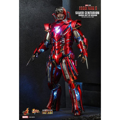 Hot Toys Iron Man 3 Silver Centurion Armor Suit Up 1:6 Scale Collectable Action Figure
