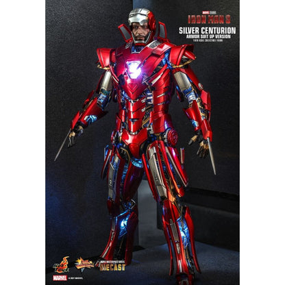 Hot Toys Iron Man 3 Silver Centurion Armor Suit Up 1:6 Scale Collectable Action Figure