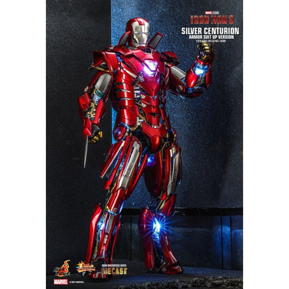 Hot Toys Iron Man 3 Silver Centurion Armor Suit Up 1:6 Scale Collectable Action Figure