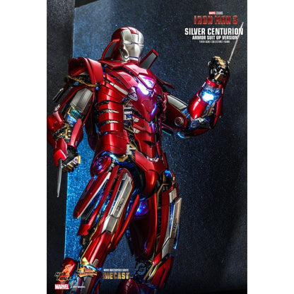 Hot Toys Iron Man 3 Silver Centurion Armor Suit Up 1:6 Scale Collectable Action Figure