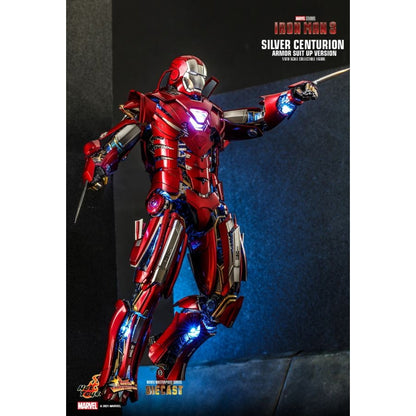 Hot Toys Iron Man 3 Silver Centurion Armor Suit Up 1:6 Scale Collectable Action Figure