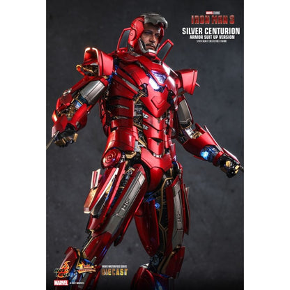 Hot Toys Iron Man 3 Silver Centurion Armor Suit Up 1:6 Scale Collectable Action Figure