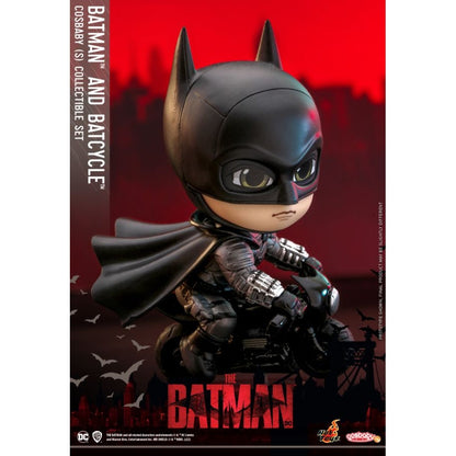 Hot Toys The Batman Batman and Batcycle Cosbaby Set