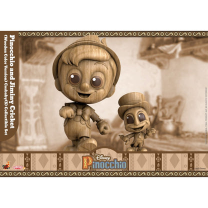 Hot Toys Pinocchio (1940) Pinocchio & Jiminy Cricket (Wooden Color Version] Cosbaby