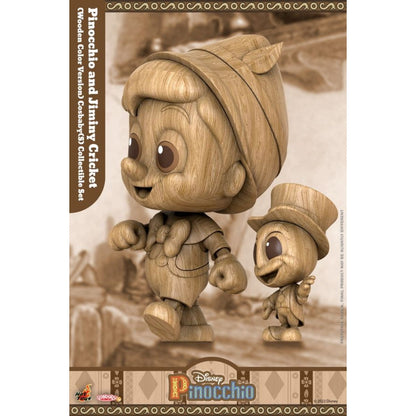 Hot Toys Pinocchio (1940) Pinocchio & Jiminy Cricket (Wooden Color Version] Cosbaby
