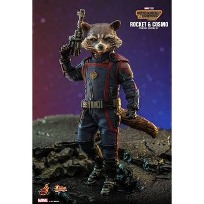 Hot Toys Guardians of the Galaxy: Vol 3 Rocket and Cosmo 1:6 Scale Collectable Action Figure