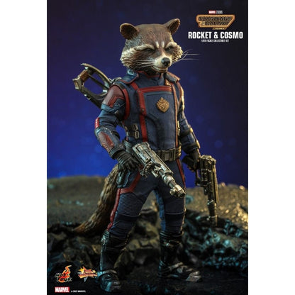 Hot Toys Guardians of the Galaxy: Vol 3 Rocket and Cosmo 1:6 Scale Collectable Action Figure