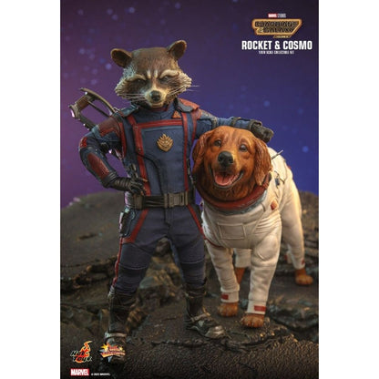 Hot Toys Guardians of the Galaxy: Vol 3 Rocket and Cosmo 1:6 Scale Collectable Action Figure