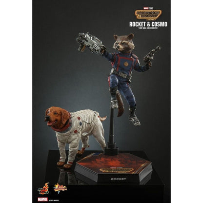 Hot Toys Guardians of the Galaxy: Vol 3 Rocket and Cosmo 1:6 Scale Collectable Action Figure