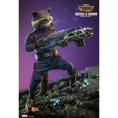 Hot Toys Guardians of the Galaxy: Vol 3 Rocket and Cosmo 1:6 Scale Collectable Action Figure