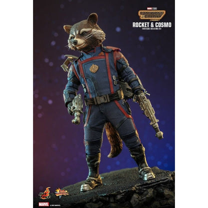 Hot Toys Guardians of the Galaxy: Vol 3 Rocket and Cosmo 1:6 Scale Collectable Action Figure
