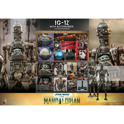 Hot Toys Star Wars: The Mandalorian IG 12 1:6 Scale Collectable Action Figure Set
