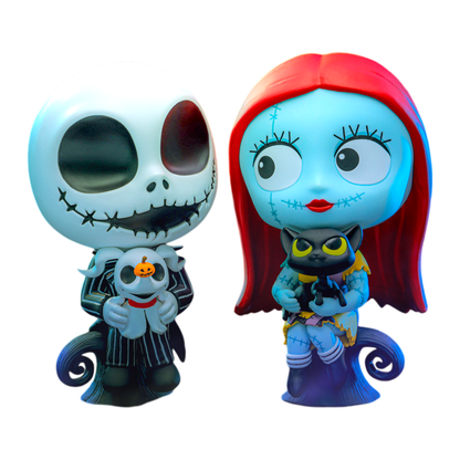 Hot Toys The Nightmare Before Christmas Jack and Sally Sitting Cosbaby [2 Pack]