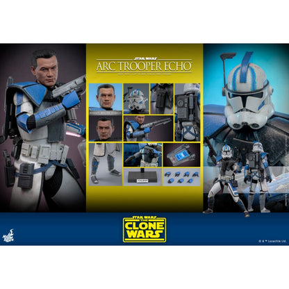 Hot Toys Star Wars: The Clone Wars Arc Trooper Echo 1:6 Scale Collectible Action Figure
