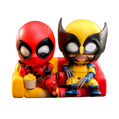 Hot Toys Deadpool & Wolverine Best Buds on Sofa Cosbaby