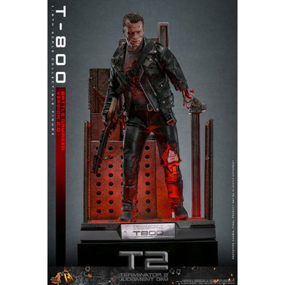 Hot Toys Terminator 2: Judgment Day T 800 (Battle Damaged 2.0) 1:6 Scale Collectable Action Figure