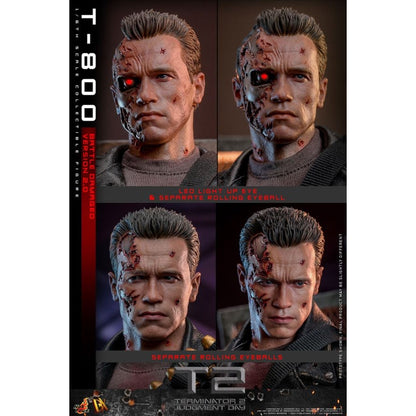 Hot Toys Terminator 2: Judgment Day T 800 (Battle Damaged 2.0) 1:6 Scale Collectable Action Figure