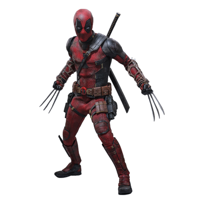 Hot Toys Deadpool & Wolverine Deadpool (Battling Version) 1:6 Scale Collectible Action Figure