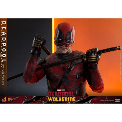 Hot Toys Deadpool & Wolverine Deadpool (Battling Version) 1:6 Scale Collectible Action Figure