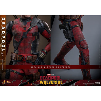 Hot Toys Deadpool & Wolverine Deadpool (Battling Version) 1:6 Scale Collectible Action Figure