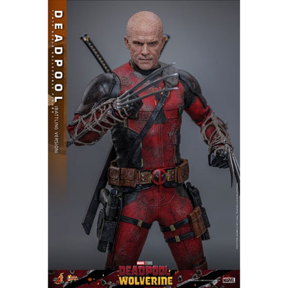 Hot Toys Deadpool & Wolverine Deadpool (Battling Version) 1:6 Scale Collectible Action Figure