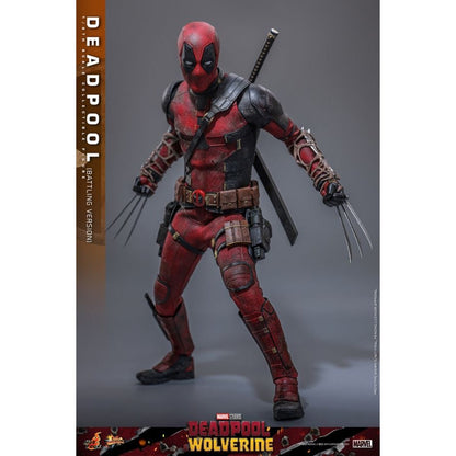 Hot Toys Deadpool & Wolverine Deadpool (Battling Version) 1:6 Scale Collectible Action Figure