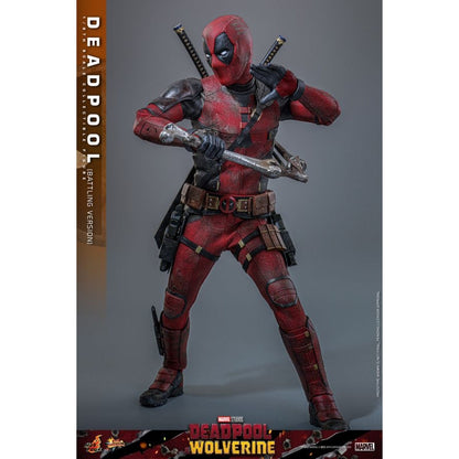 Hot Toys Deadpool & Wolverine Deadpool (Battling Version) 1:6 Scale Collectible Action Figure