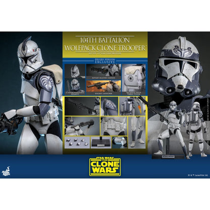 Hot Toys Star Wars 104th Battalion Wolfpack Clone Trooper Deluxe 1:6 Scale Collectable Action Figure