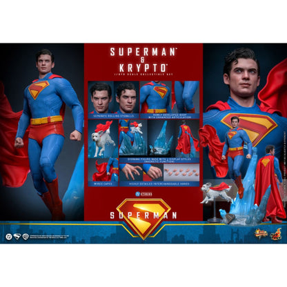 Hot Toys Superman (2025) Superman & Krypto 1:6 Scale Collectable Action Figure Set