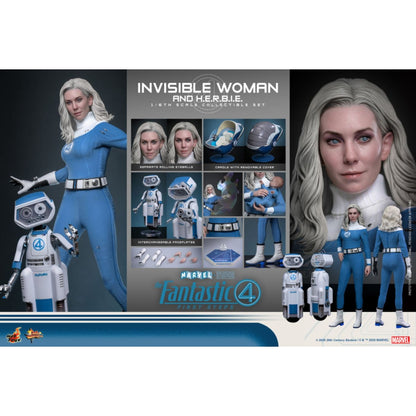 Hot Toys The Fantastic Four: First Steps Invisible Woman & HERBIE 1:6 Scale Collectable Figure Set
