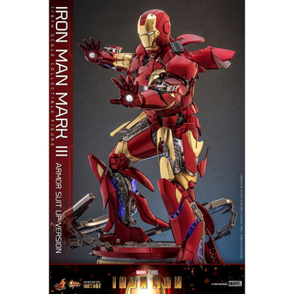 Hot Toys Iron Man Mk3 Armor (Suit Up Version) Diecast 1:6 Scale Collectable Action Figure