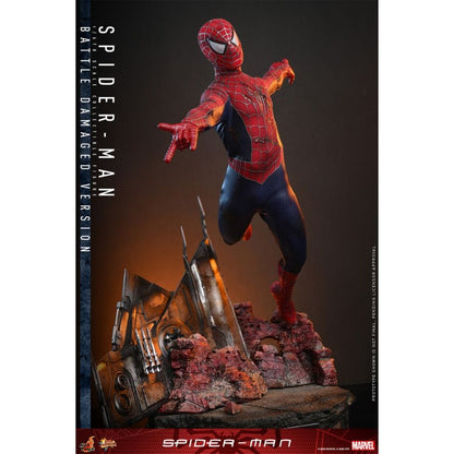 Hot Toys Spider Man: No Way Home Spider Man (Battle Damaged) 1:6 Collectable Action Figure