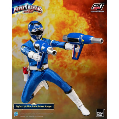 Threezero Power Rangers Turbo Blue Turbo Ranger FigZERO 1:6 Scale Action Figure