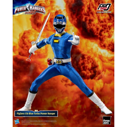 Threezero Power Rangers Turbo Blue Turbo Ranger FigZERO 1:6 Scale Action Figure