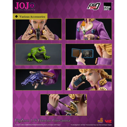 Threezero Jojo's Bizarre Adventure Giorno Giovanna 1:6 Scale Action Figure