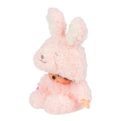 Sekiguchi Monchhichi Sitting Fluffy Bunny Plush Doll