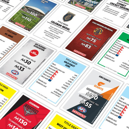 Winning Moves Monopoly AFL Edition