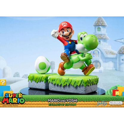 First 4 Figures Super Mario Mario And Yoshi (Exclusive Edition) 19" Statue