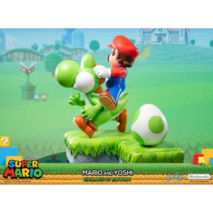 First 4 Figures Super Mario Mario And Yoshi (Exclusive Edition) 19" Statue