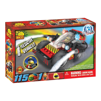 Cobi Action Town Rescue Vehicle Construction Set (115 Piece Kit)