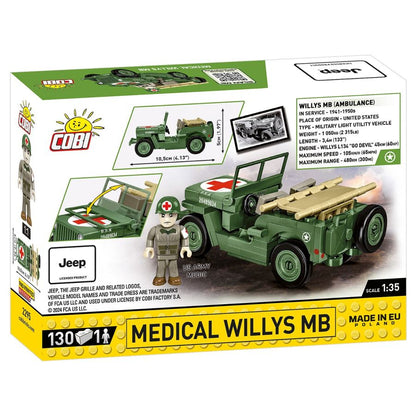 Cobi World War 2 Medical Willys MB (130 Pcs)