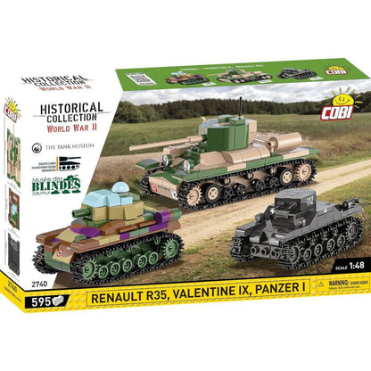 Cobi World War 2  Renault, Valentine, Panze (595 Pcs)