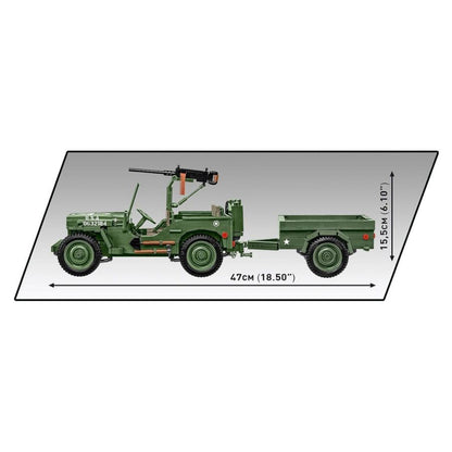 Cobi World War 2 Willys MB + Trailer Exclusive (1580 Pcs)