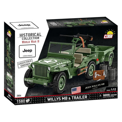 Cobi World War 2 Willys MB + Trailer Exclusive (1580 Pcs)