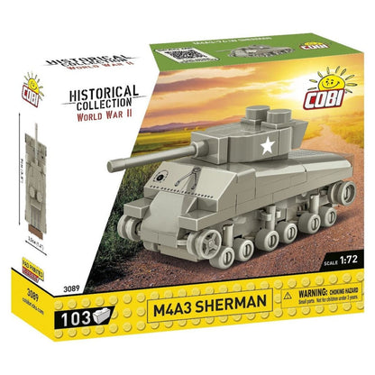 Cobi World War 2 M4A3 Sherman Tank (103 Piece Kit)