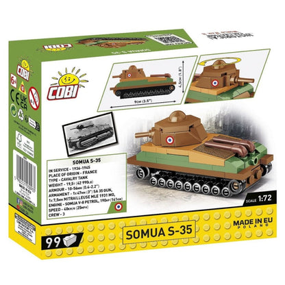 Cobi World War 2 Somua S 35 Tank (99 Piece Kit)